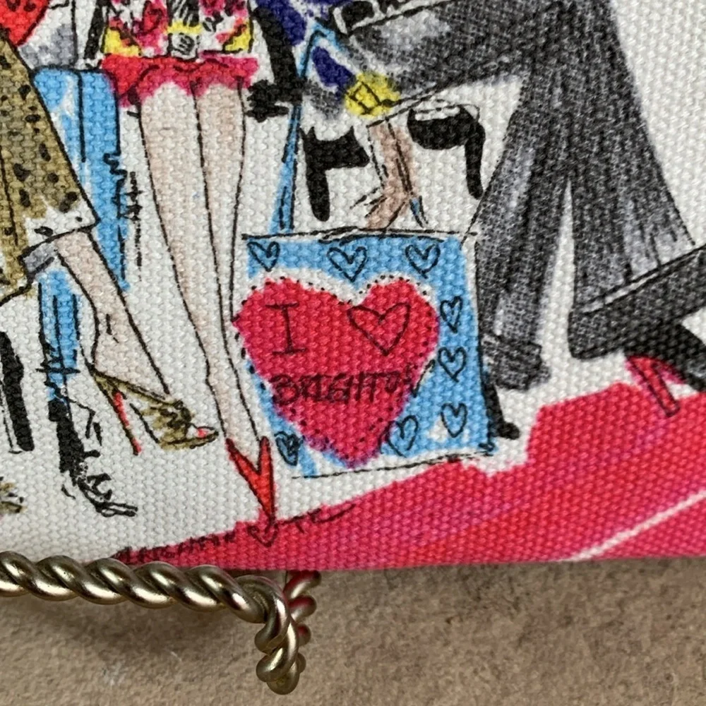 Brighton “fashionistas” canvas cosmetic pouch